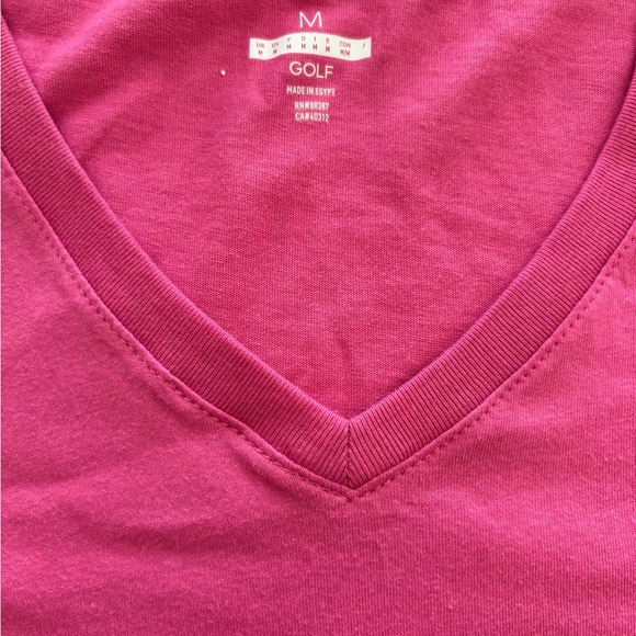 Adidas Women's Golf Pink V-Neck Top - Picture 6 of 7